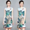 Women Fashion leopard Print Vintage Short A Line Sleeveless Elegant Retro Summer Sexy Party Club Mini Dress 210416