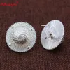 Adixyn äthiopische Halskette/Anhänger/Ohrringe/Ring/Armreif-Schmucksets, silberfarben, afrikanische eritreische Hochzeitsgeschenke N06156 H1022