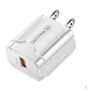 Fast Quick Charging Eu US QC3.0 Power Adapter Wall Charger 3A 18W For IPhone 13 14 15 Samsung Andriod Phone PC mp3 F1