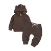 Baby Roupas Sets Ins Menino Menino Longa Manga Suéter Calças Suor Calças 2 Peças Roupa De Tracksuit