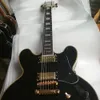 Jacey Gitara Sklep Żółty BindingInLay Pół-Hollow Black Lucille Jazz Electric Gitara