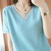 Kobiety Koszulki z krótkim rękawem Summer Koreański Biuro Lady's Style Bluzka Bawełniana Bluzka Krój Koszula 8 kolorów 13680 210427