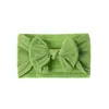 16 * 9 cm Miękkie wygodne noworodka Pasiasta opaska Solid Color Handmade Bowknot Infant Elastyczny Hairband Dzieci Dzieci Nakrycia głowy