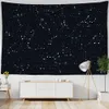 Black Universe Starry Sky Tapestry Wall Galaxy Psychedelic Tapiz Hekserij Astrologie Bed Cover Beach Deken Home Decor 210609