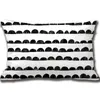 Custom Modern Black And White Stripes Scallop Pattern Throw Pillow Cuscino decorativo Custodia Personalizza regalo di Lvsure Cuscino / Decorativo