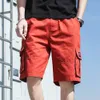 Latest Men's Cargo Shorts Male High Quality Multi-Pocket Hip Hop Short Men Comfortable Streetwear Elastic Band Shorts 210518