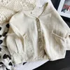 Куртки хлопчатобумажные и белье Кардиган 2021 Весна Лето Корейский Детский Свободные Голень Сплошное Цветовое пальто Детская Куртка
