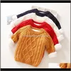 Пуловер для свитера одежда детская родильная доставка 2021 мальчиков зима густые теплые дети добавить шерсть ребёнок девочек свитер весна с длинным рукавом