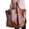 عارضة لينة سعة كبيرة حمل المرأة حقائب اليد مصمم المسنين مظهر معدني فاخر بو الجلود حقيبة الكتف الرجعية المتسوقة كبيرة المحافظ k726