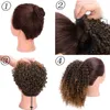 Perruques synthétiques vigoureuses afro crépus de la queue de cheval bouclé à ciel court craqustring pony tail clip in hair5485911