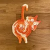 Coasters Funny Toy Handmade Cat Butt Crochet Drink Cup Mat Anti-slip Cups Mat Housewarming Gift for Cats Lover FREE By Epack YT199503