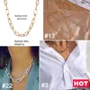 17 km Big Chain Choker Halsband för kvinnor Män Vintage Geometric Gold Necklace Chunky tjock mode Kvinnliga smycken Wedding Present