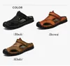 Summer Men's Sandals Genuine Leather Luxury Men Slippers Roman Designer Men's Sandals Soft Man Outdoors Shoes Plus Size 47 48