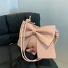 3pcs sacs à provisions femmes PU arc décorations Lager capacité sac à bandoulière mélange couleur