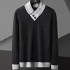 Мужские свитера зимний вязаный свитер для мужчин Зеленый осень и 2021 V-образным вырезом Джерси Навидад Hombre Theren Pullover