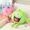 Słodkie Jednooki Monster Faszerowany Zabawki Cartoon Pluszowa Lalka Chłopiec Spanie Soft Pillow Sofa Poduszka Kawaii Christmas Gift