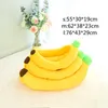 Funny Banana Shape Pet Dog Cat Bed House Plush Soft Cushion Warm Durable Portable Pet Basket Kennel Cats Accessories 210722