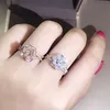 Womens Rings Crystal Jewelry 18K plated rose gold ring group zircon Cluster For Female Band styles