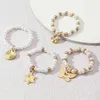 Elastic Pearl Bead Rings Y2K Aesthetic Cute Minimalist Star Jewelry for Party Women G1125