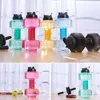 Water Bottle 2.2L Large Capacity Multifunctiona Dumbbell Shape Portable Sport Gym Fitness PETG Push Cap Kettle With Handle