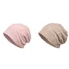 Sólido respirável chapéus feminino gorros 2 uso chapéu cachecol fino de malha algodão feminino primavera verão gorro feminino gorro crânio ca263s