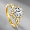 Japonais et coréen S925 argent magnifique diamant compliqué mode personnalisé femme redimensionnable couronne anneau incrusté de cristal rouge