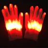 2022 Новая вечеринка украшения Хэллоуин светодиодный мигающий палец загорается красочные осветительные перчатки Rave Rapid