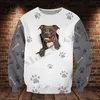 Moletons masculinos moletons masculinos Plstar Cosmos 3dprinted est pitbull cães amante de animais de estimação harajuku streetwear exclusivo unissex casual