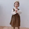 Koreański Japonia Styl Kids Sukienki Dziewczynek Ubrania Pościel Bawełniana Letnia Retro Księżniczka Dress 210429