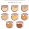 8 Colors Neutral logo-free powder compact oil control and makeup Face compacts repair pressed powders pink black rose gold box free ship 12pcs