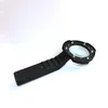 6X Microscope Loupe Handheld Magnifier Outdoor Multifunction Magnifying Glass with Compass Map Book Reading 6 LED UV