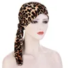 Female 2022 New fashion print woman turban hat soft elastic flowers lady muslim headdress wrap head scarf hijab caps turbante