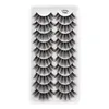 Atacado 10Pairs 3D Lashes Natural Long Vegan Lash Dramática Cílios Falsos Faux Cils Maquiagem Falsa Eyelash Extension Maquiagem