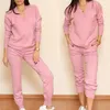 Femmes Pull Costumes Ensembles Automne Hiver Épais Laine artificielle douce Pulls tricotés + Pantalon long Casual 2PCS Track Suits 211105