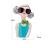 Nordic Individuality Sunglasses Girl Resin Figurine Modern Home Decor Art Statue Living Room Decoration Accessories Sculpture