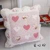 Almofada em forma de flor almofadas Tecido de algodão com cores almofadas Bonito sofá lombar travesseiro quadrado 211110