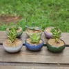 360 stks Tuinbenodigdheden Succulente Potten 6 * 6 * 3.3cm Praktisch Ronde Keramiek Garden Pot Ademende Mini Planters voor Thuis Desktop Succulents Planten Bloempot DHL