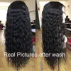 wigs 360 Edge Water Wave Human hair Sdamey Hd Transparent 13 x413 x6 Deep Gulf Frontal long Brazilian 4X4 Closing Pruik2861568