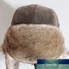 Bomber chapeaux hiver hommes chauds russe ushanka avec rabat oreille pu cuir en cuir cœuf tampon oreillette experte en usine de conception