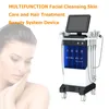 8 in 1 Hydro Dermabrasion Oxygen Sprayer Jet vacuum rf Bio-photon Cura della pelle Macchina per microdermoabrasione Pulizia profonda HydroFacial Water Peeling Device