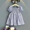 Mihkalev Pattern Print Kids Summer Dress For Girls 2021 Floral Princess Dresses Children Cotton Birthay Party Tutu Dress Q0716