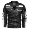 Jaquetas masculinas Biker de couro de inverno e casacos de lã forrada de jaqueta de motocicleta térmica grossa para homem l-xxxl