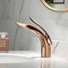 Bathroom Sink Faucets Basin Mixer Tap Brass Gold Black White Wash Deck Mounted Single Handle And Cold Faucet Torneira240e