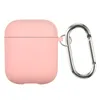 Fundas de silicona originales para Airpods Pro inalámbrico Bluetooth silicona líquida oficial Apple Air pods 2/3 funda protectora dura para auriculares Fundas con llavero