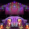 Waterproof Christmas Lights 5M Droop 0.4-0.6m Outdoor Icicle String Lights for Garden Mall Eaves Balcony Fence House Decoration D2.0