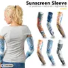 UV Sun Protection Arm Sleeve Ice Silk Cooling Tattoo Cover for Summer Cycling Fishing Supplies Animal Printing Breathable Sleeve