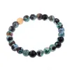 Natural pulseiras de pedra vulcânica pulseiras 8mm mulheres frisadas fios coloridos 7 chakra yoga balanço beads buddha oração elástica bracelete moda homens jóias presentes