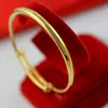 Bangle lyxiga smycken Simple and Design Fashion Sand Gold Women's / Push-Pull Armband Gift Melv22