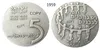 Israele 5 Lirot A Set Of(1958-1967) 9pcs Craft Different Anniversary of Indepence Placcato argento Copia monete Ornamenti accessori per la decorazione della casa