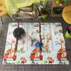 Miamumi Baby Activity Gym Foam Mat Kids Playmat Home Folding Thermal Carpet Crawling Rug Animal Alphabet Developing Children Toy 210402